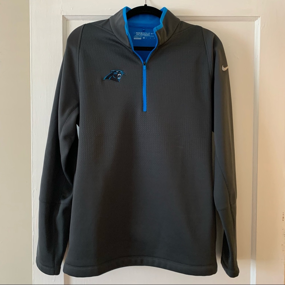 Nike Golf Tour Performance Carolina Panthers 1/4 Zip Pullover, Medium
